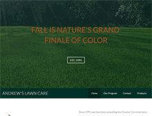 Tablet Screenshot of andrewslawncare.com